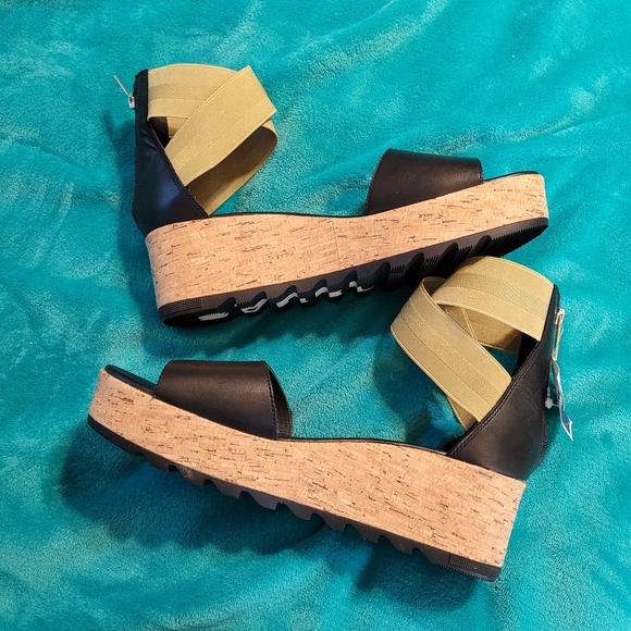 Nwt sorel cork bottom wedge sandals size 11 - Picture 6 of 8